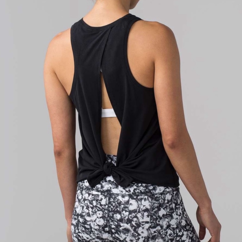 LuluLemon Black Split Back Tank
